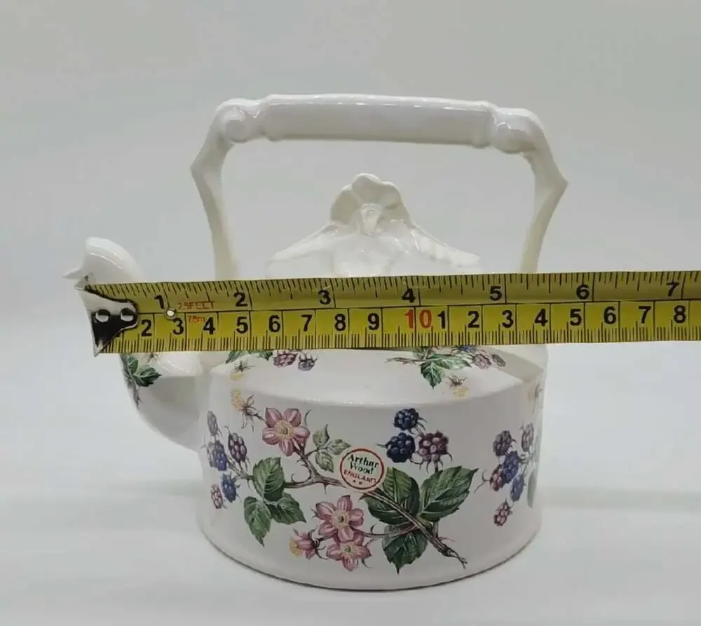Vintage Arthur Wood Teapot with Blackberry Bushes Design‎ Made In England
